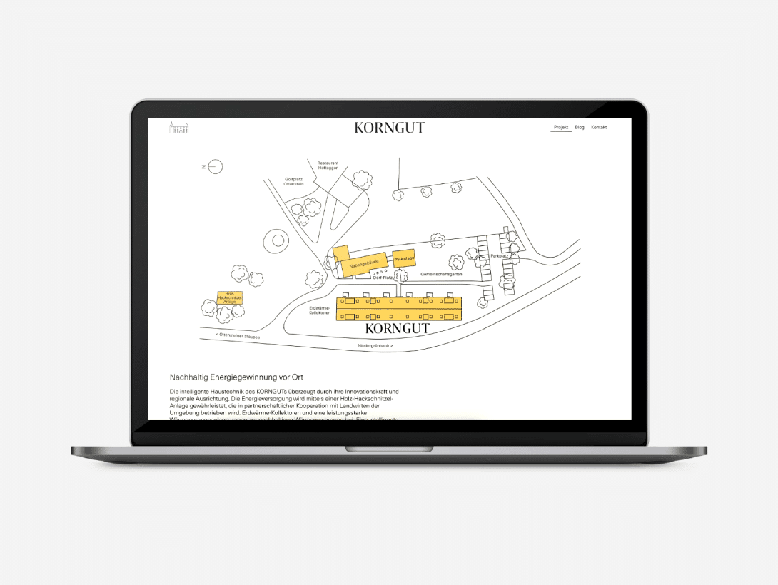 Webprogrammierung für KORNGUT Apartements